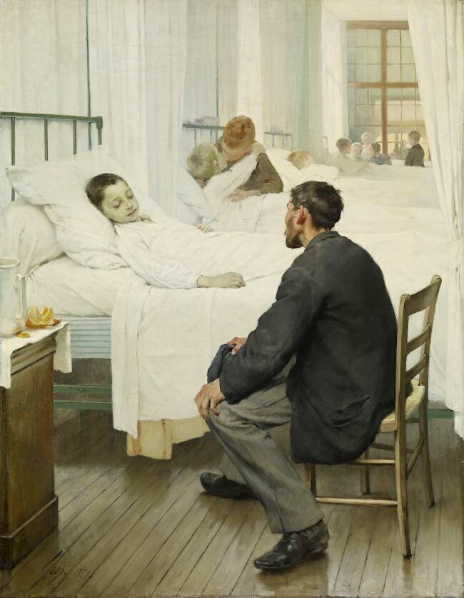 Le jour de la visite à l'hôpital Henri Jules Jean Geoffroy