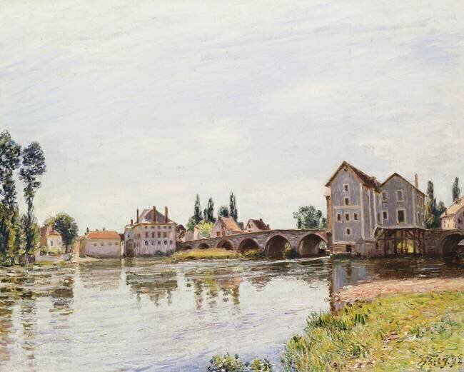 Le Loing sous le Pont de Moret Alfred Sisley