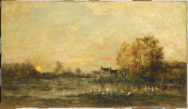 Le Marais, au soleil couchant Charles-François Daubigny