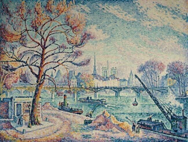 Le Pont des Arts, Paris (détail) Paul Signac