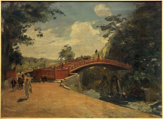 Le pont sacré sur la rivière Daya à Nikko Louis Dumoulin
