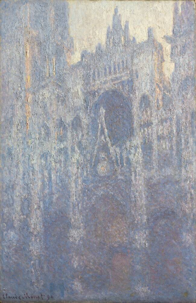 Le portail de la cathédrale de Rouen dans la lumière du matin Claude Monet
