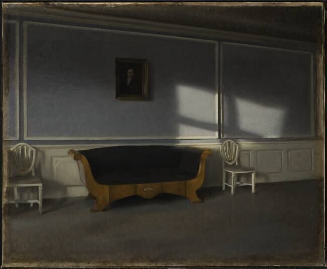 Le soleil dans le salon III Vilhelm Hammershoi