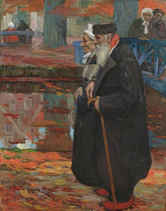 Le vieux couple Fernand Allard L'Olivier