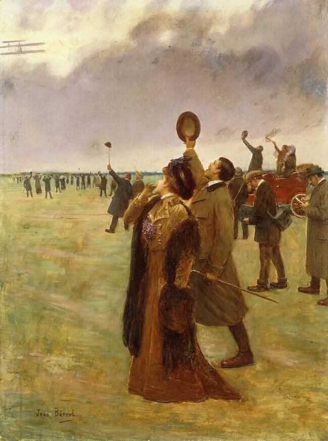 Le vol du biplan Wright Jean Béraud