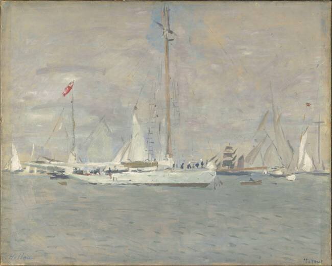 Le yacht Néreus en rade de Cowes, île de Wight Paul César Helleu