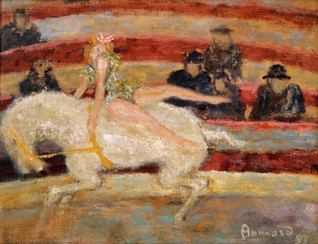 L'ecuyere Spectacle de voltige à cheval dans un cirque Pierre Bonnard