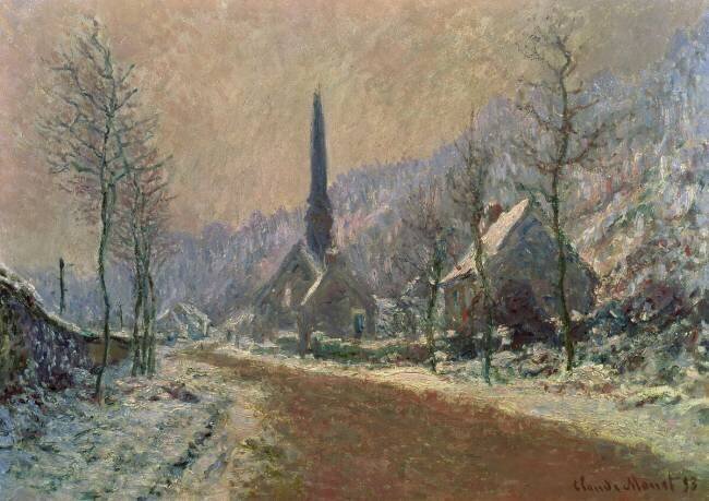 L'église de Jeufosse en hiver Claude Monet