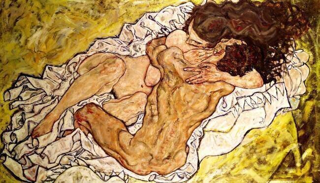 L'étreinte Egon Schiele