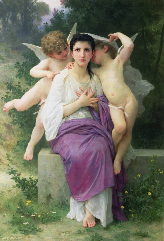 L'éveil du cœur William Bouguereau