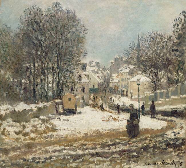 L'entrée de la Grande-Rue à Argenteuil, l'hiver Claude Monet