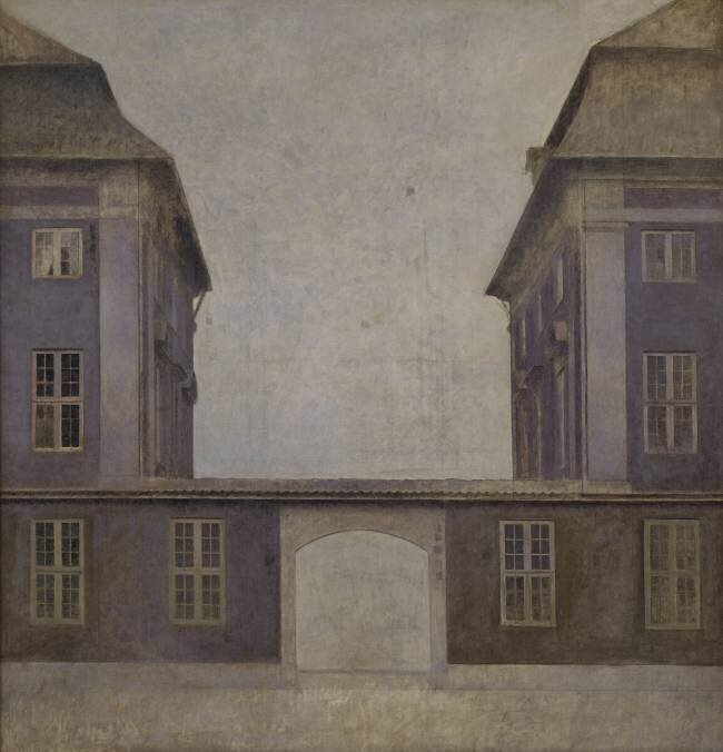 Les bâtiments de la société asiatique Vilhelm Hammershoi