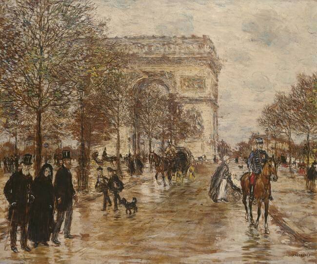 Les Champs Elysees Jean-François Raffaelli