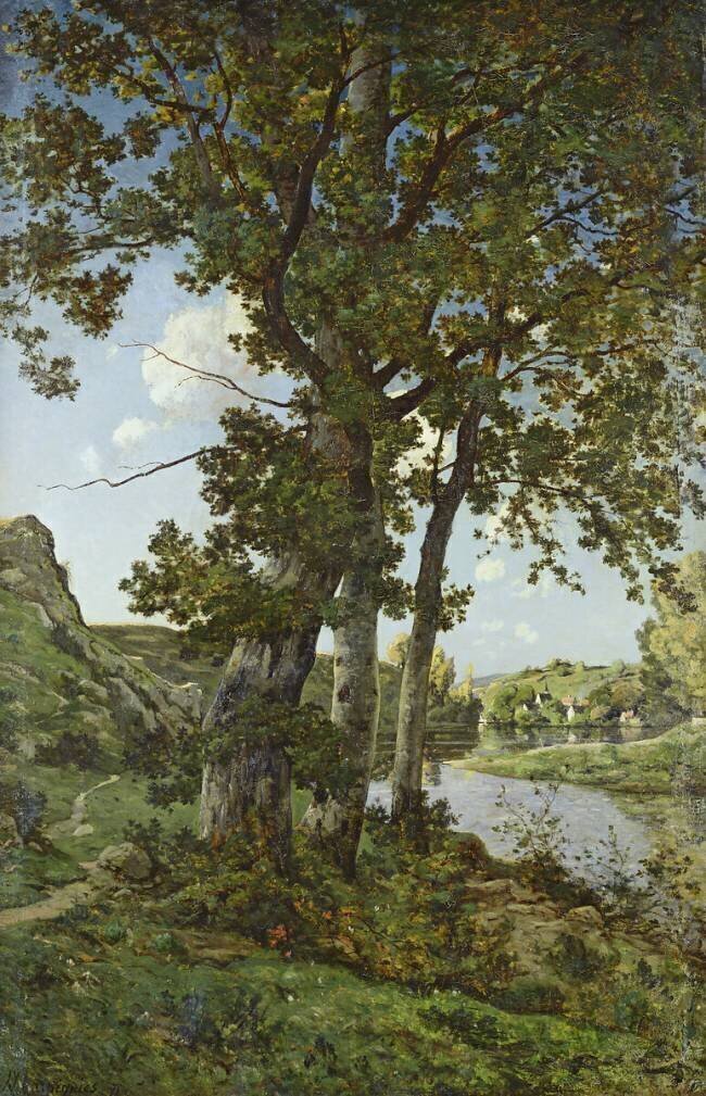 Les chênes de Château-Renard Henri Joseph Harpignies