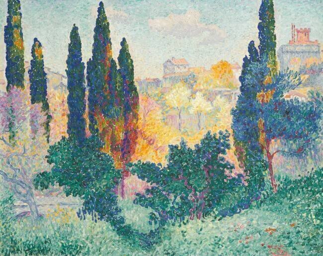 Les cyprès à Cagnes Henri-Edmond Cross
