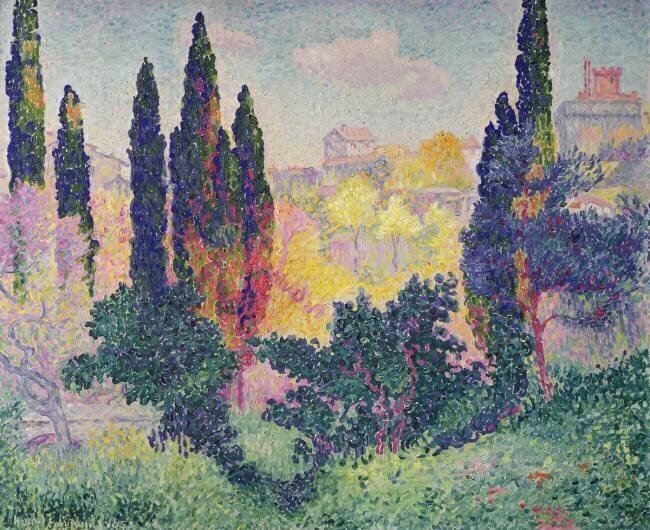 Les cyprès à Cagnes Henri-Edmond Cross