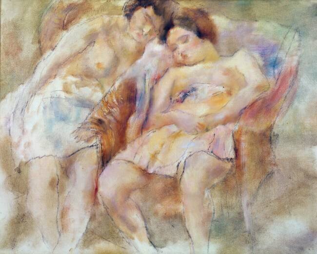 Les deux dormeurs Jules Pascin