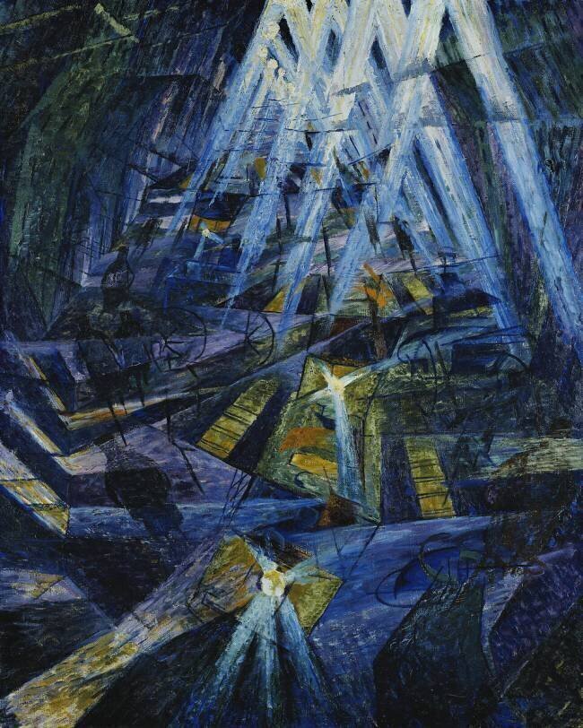 Les forces d'une route Umberto Boccioni