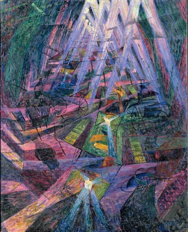 Les forces d'une route - Forze di una strada par Boccioni Umberto Boccioni