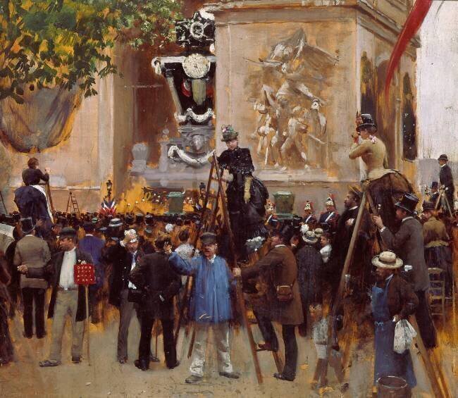 The funeral of Victor Hugo, Place de l'Etoile (1 June 1885) Jean Béraud