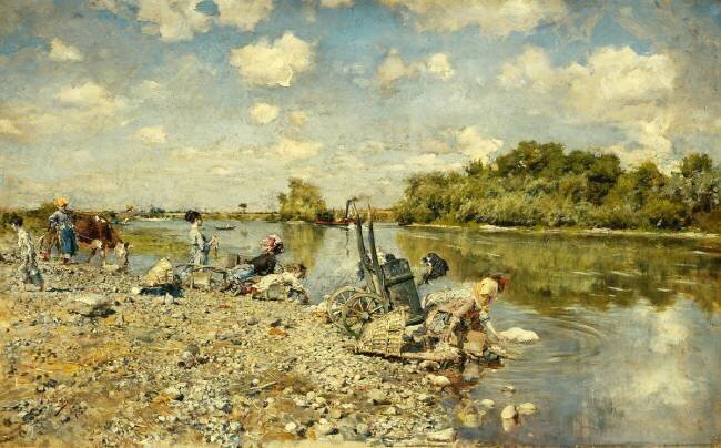 Les Lavandières Giovanni Boldini