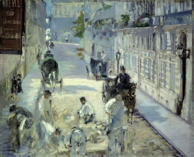 Les paveurs Rue Mosnier Edouard Manet