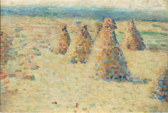 Les villottes, petites meules en Normandie Charles Angrand