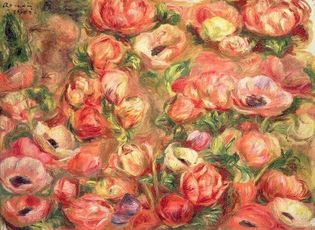 Lit d'anémones Auguste Renoir