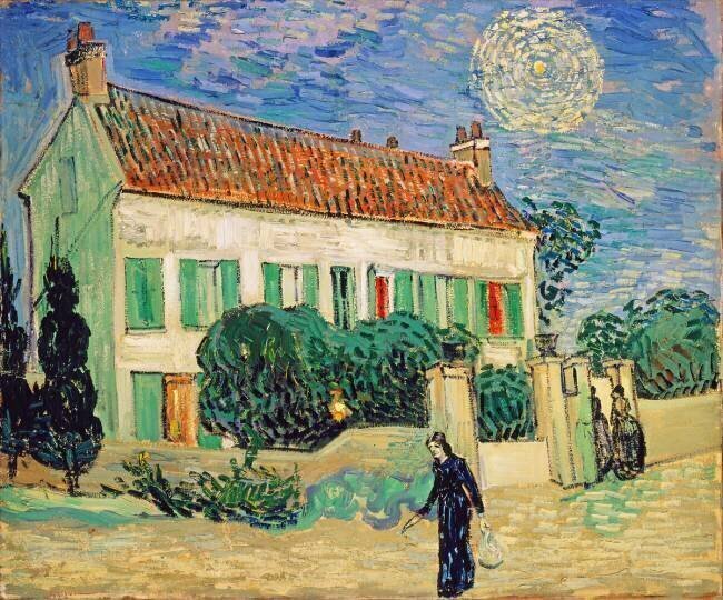 Maison blanche la nuit Vincent van Gogh