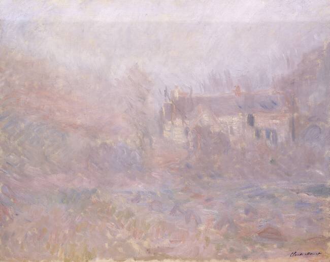 Maisons de Falaise dans le brouillard Claude Monet