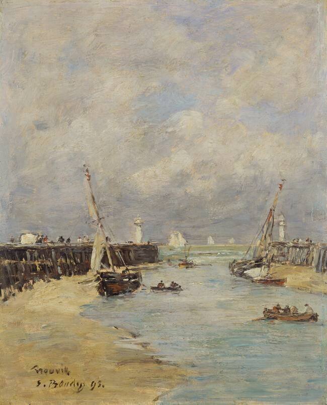 Marée basse à Trouville Eugène Boudin
