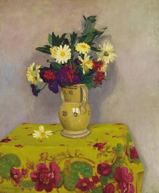 Marguerites jaunes et fleurs diverses Félix Vallotton