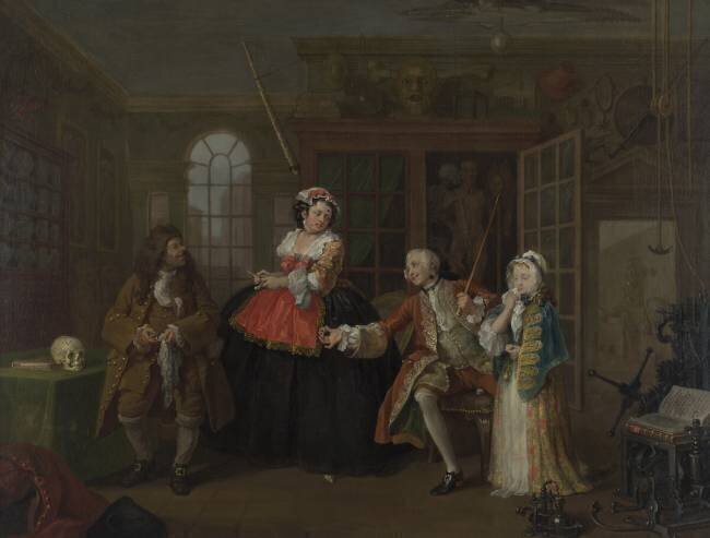 Mariage à la Mode : Chez le charlatan William Hogarth