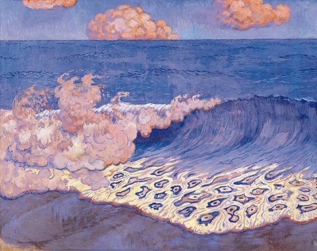 Marine bleue. Effet de vagues Georges Lacombe