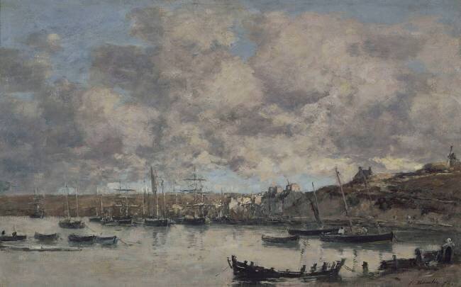 Marine. Le port de Camaret Eugène Boudin