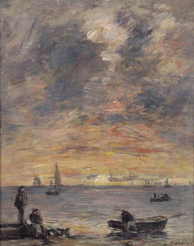 Marine, soleil couchant Eugène Boudin