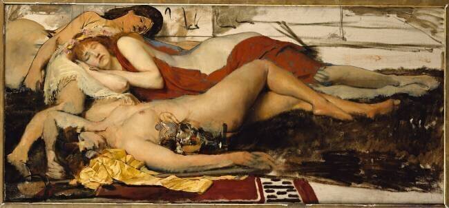 Ménades épuisées Lawrence Alma-Tadema
