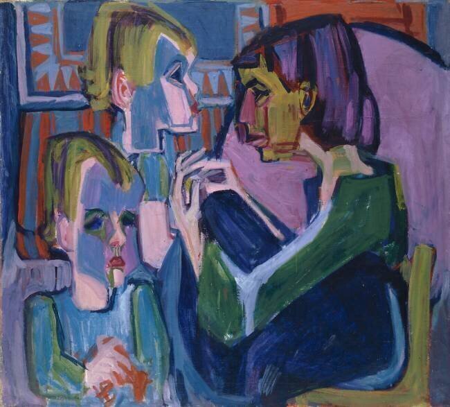 Mère avec enfants Albert Müller