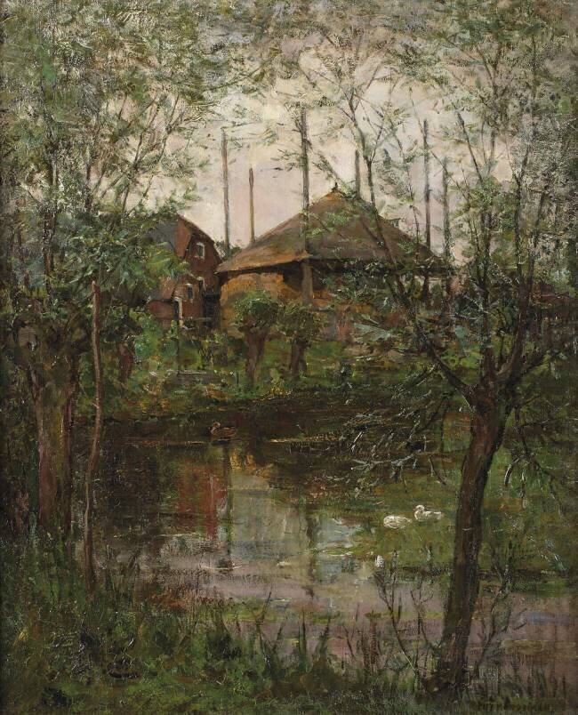Meules de foin et saules Piet Mondrian