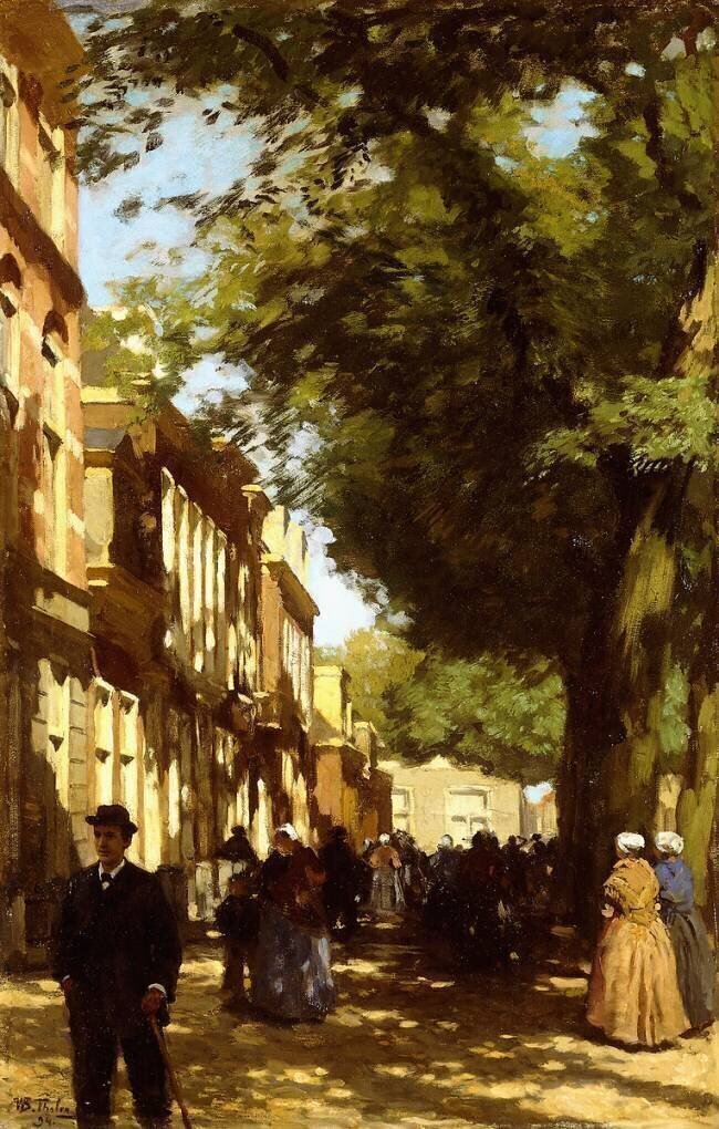 Midday on a Busy City Street Willem Bastiaan Tholen