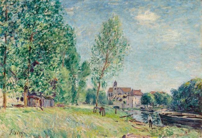 Moret, le chantier naval à Matrat Alfred Sisley