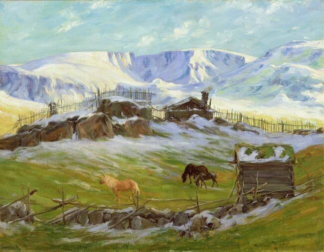 Soleil matinal sur la montagne Gustav Wentzel