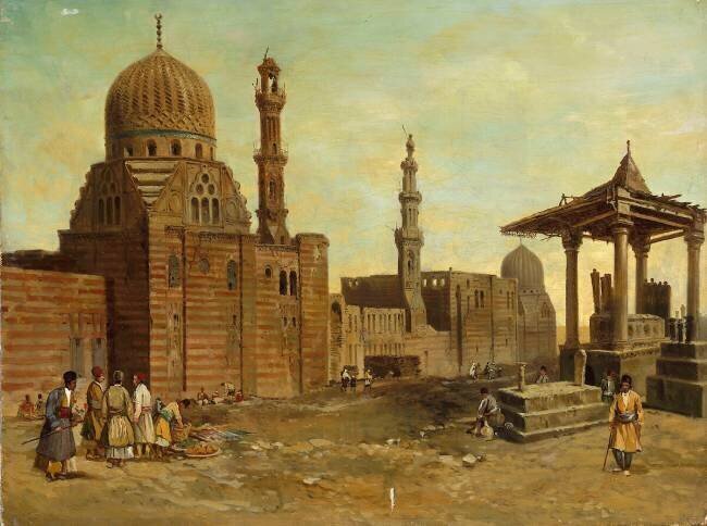 Mosquées et minarets, cimetière des Mameluks Adrien Dauzats