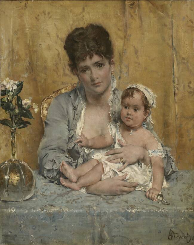 Mother and Child Alfred Stevens