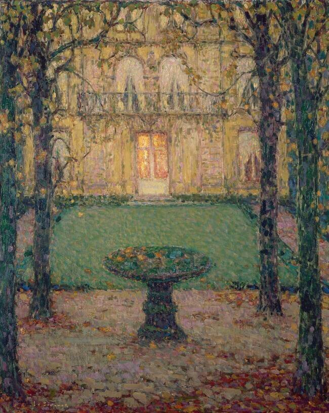 Musée Lambinet, la façade sur jardin, un soir d'automne Henri Le Sidaner