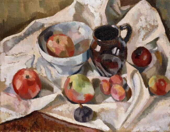 Nature Morte aux Pommes, Prunes et une Cruche Roger Fry