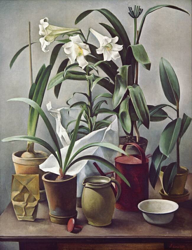Nature morte avec des lys Alexander Kanoldt