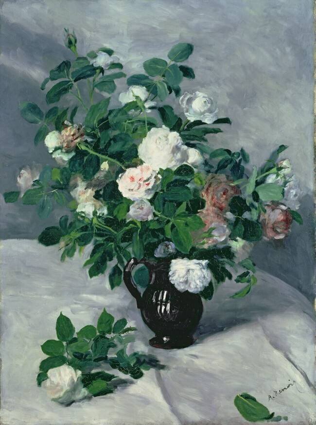 Nature morte avec des roses Auguste Renoir