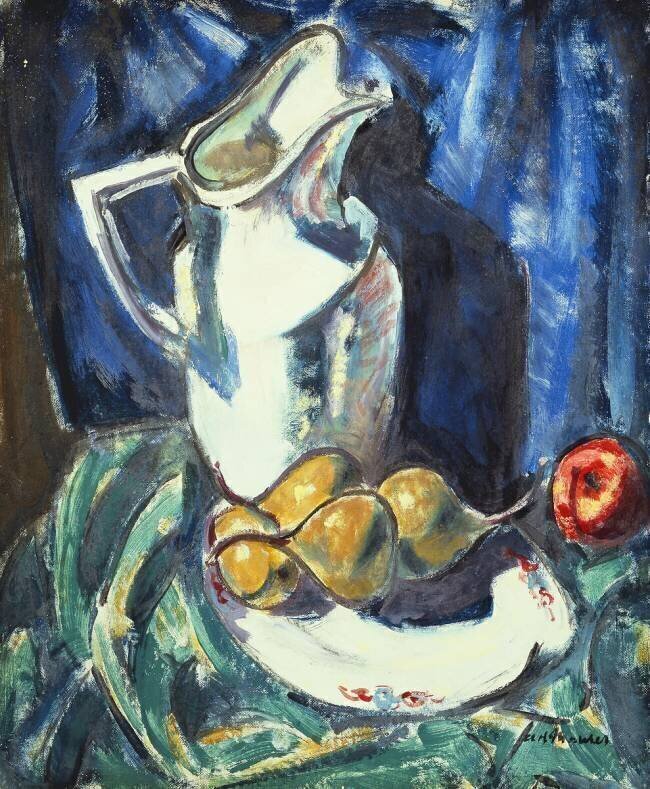Nature morte avec pichet blanc et fruits Alfred Henry Maurer