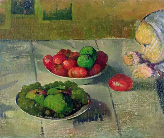 Nature Morte en présence de Mimie, Fille de Marie Poupee du Pouldu Meyer de Haan